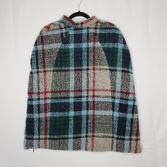 Anthropologie Davis Plaid Capelet One Size Andersen & Lauth Wool Blend Poncho - Picture 6 of 12